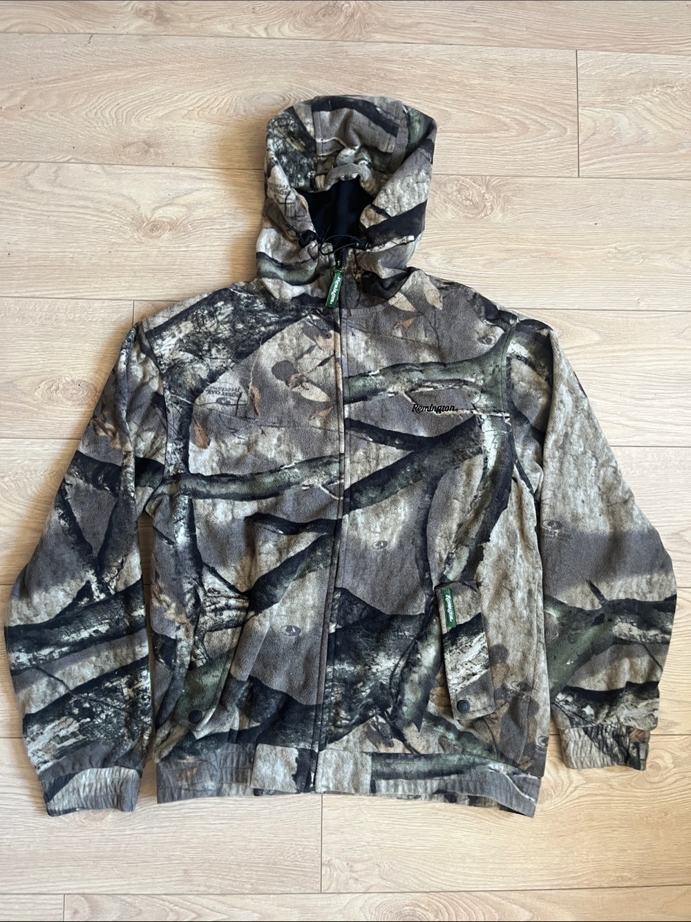 Mossy Oak Camouflage Fleece Hooded Jacket - Men's Outdoor Zip-Up